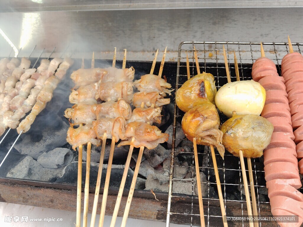 美味燒烤串串 毛蛋 腸