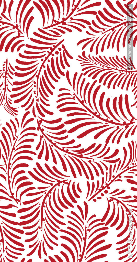 紅白相間的葉片圖案紋理