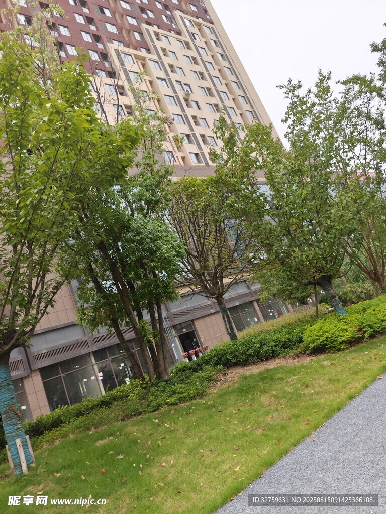 小區(qū)內(nèi)的綠化景觀與建筑