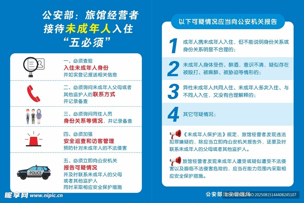 未成年人入住五必須 四報告