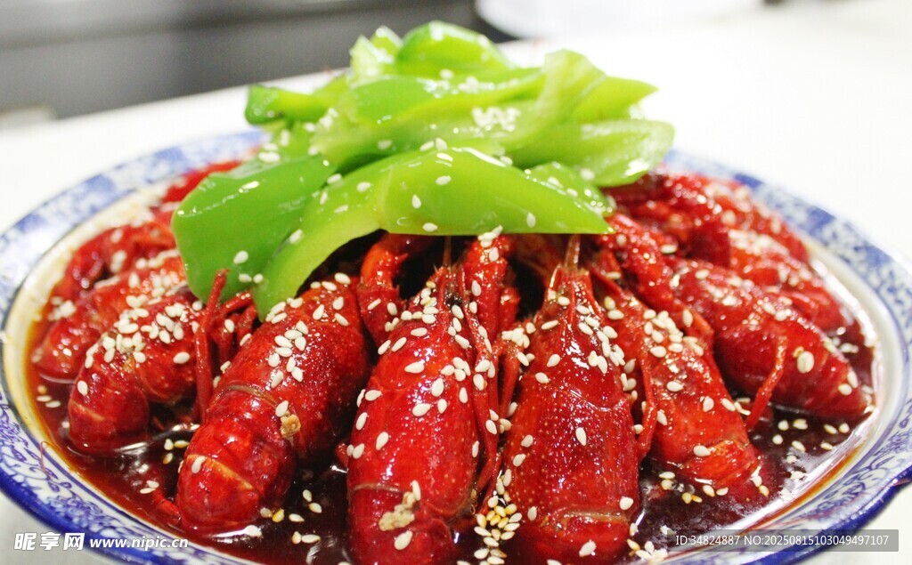 美味誘人的香辣小龍蝦