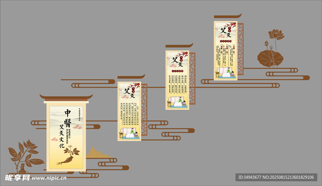中式中醫(yī)古風(fēng)樓梯文化裝飾