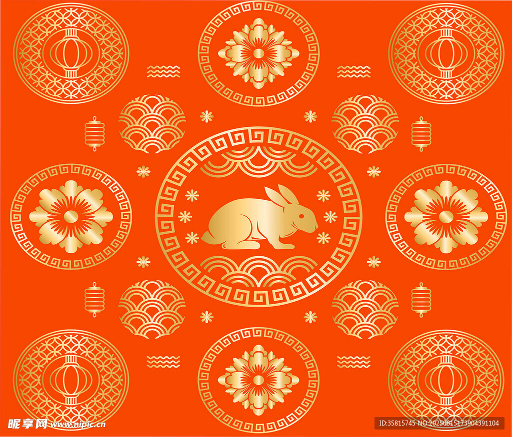 中秋古典花紋背景