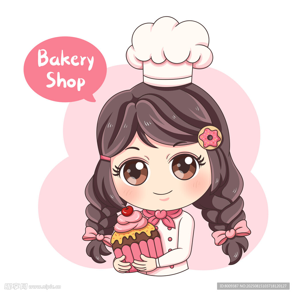 可愛烘焙女孩