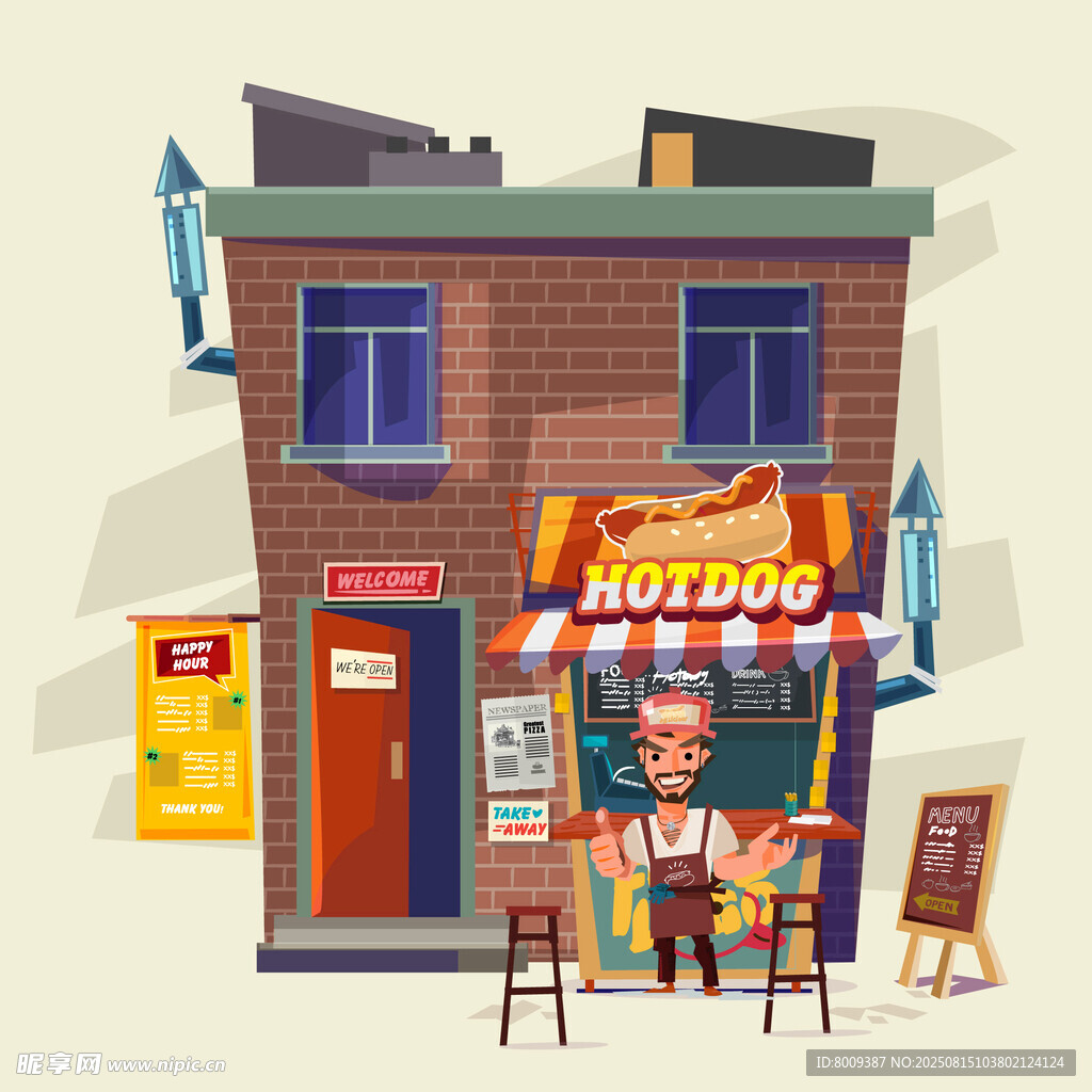街邊熱狗小店