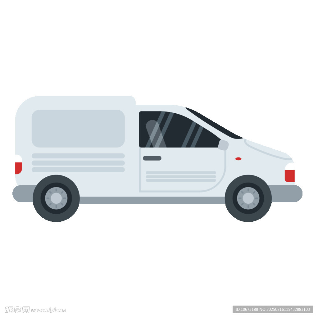 白色廂式貨車插畫(huà)