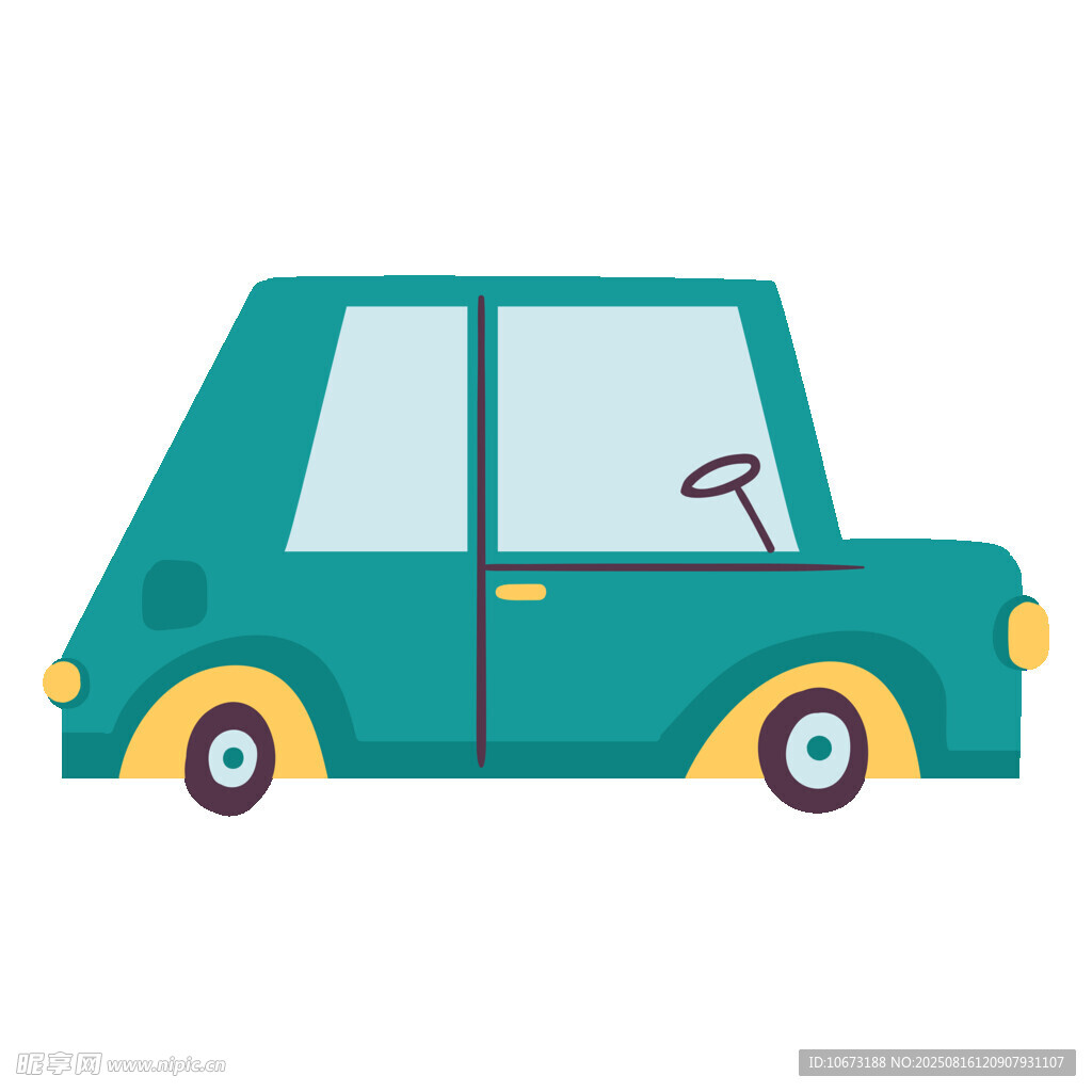 綠色卡通小汽車(chē)