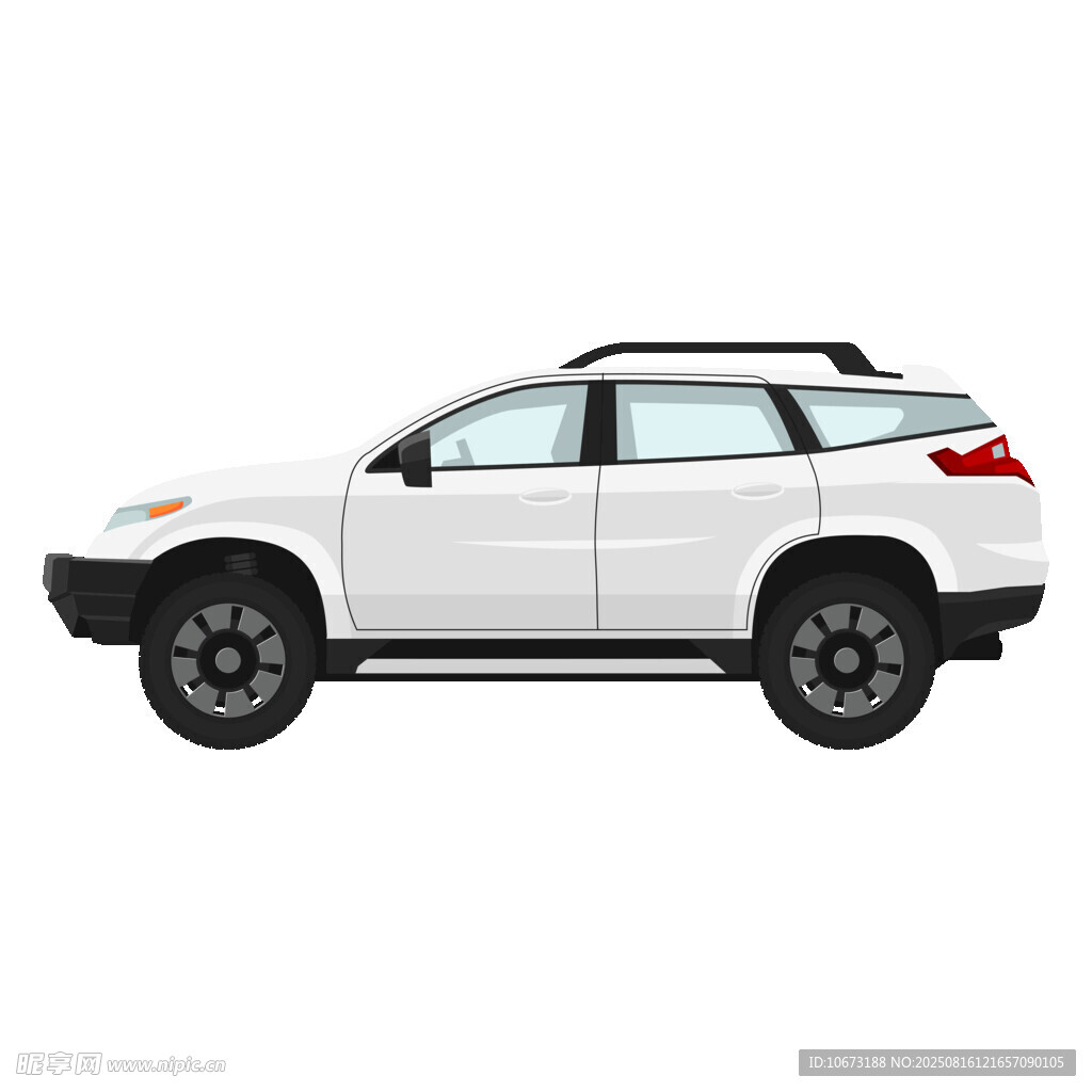 白色SUV汽車外觀展示