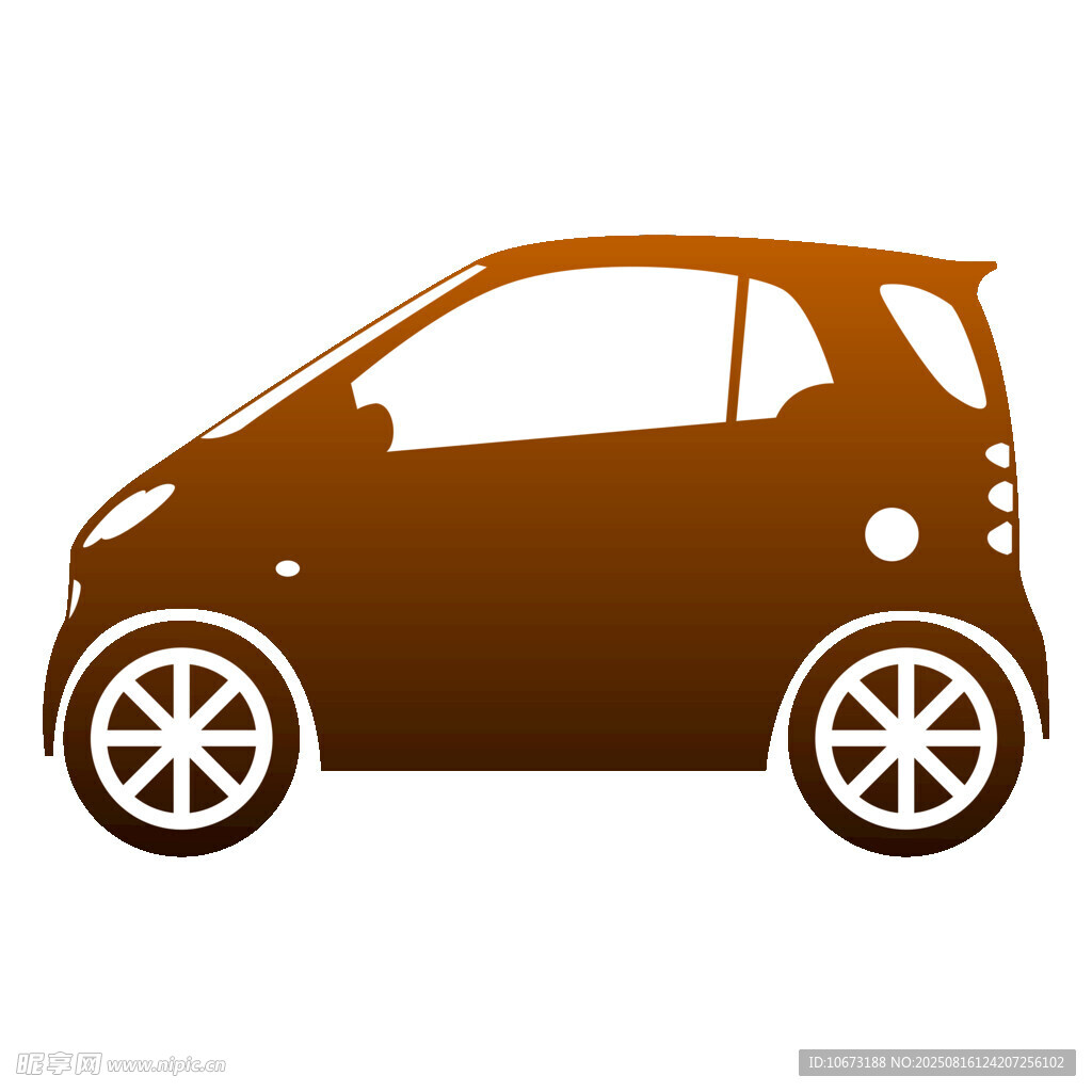 棕色簡(jiǎn)約小型汽車圖標(biāo)
