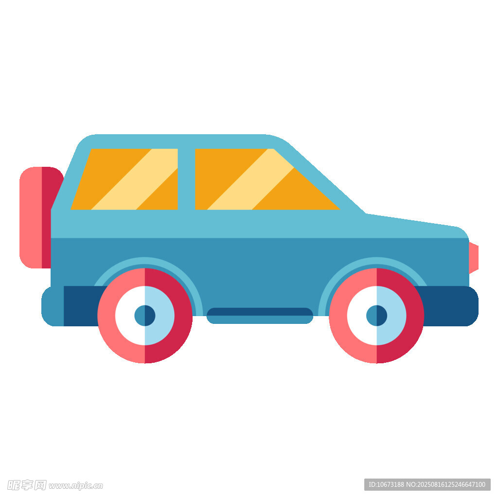 藍色卡通SUV汽車