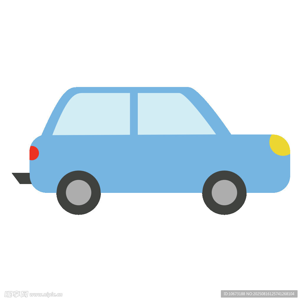 藍色簡約小汽車圖標(biāo)