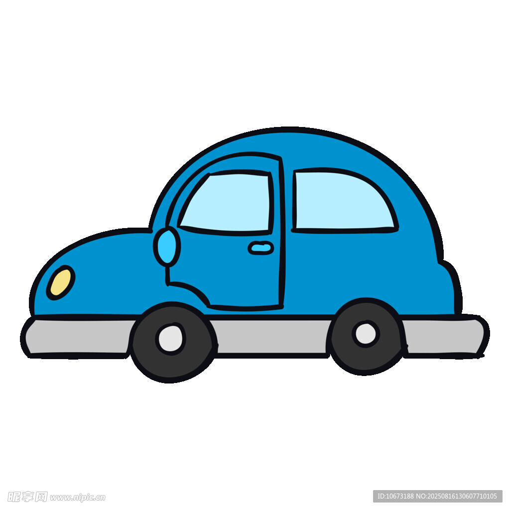 藍(lán)色卡通小汽車