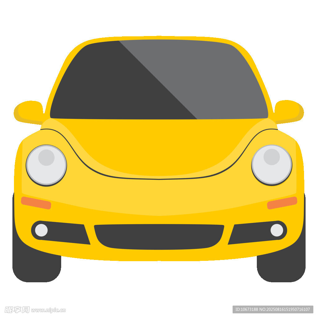 黃色可愛(ài)卡通汽車