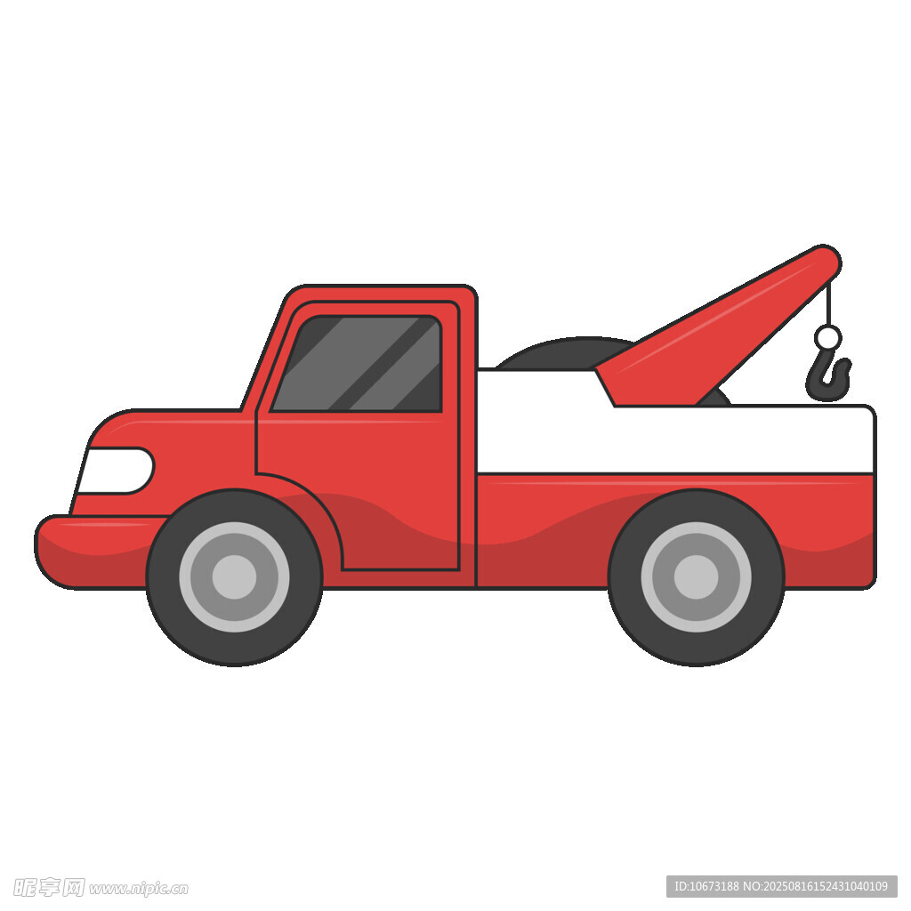 紅色拖車插畫