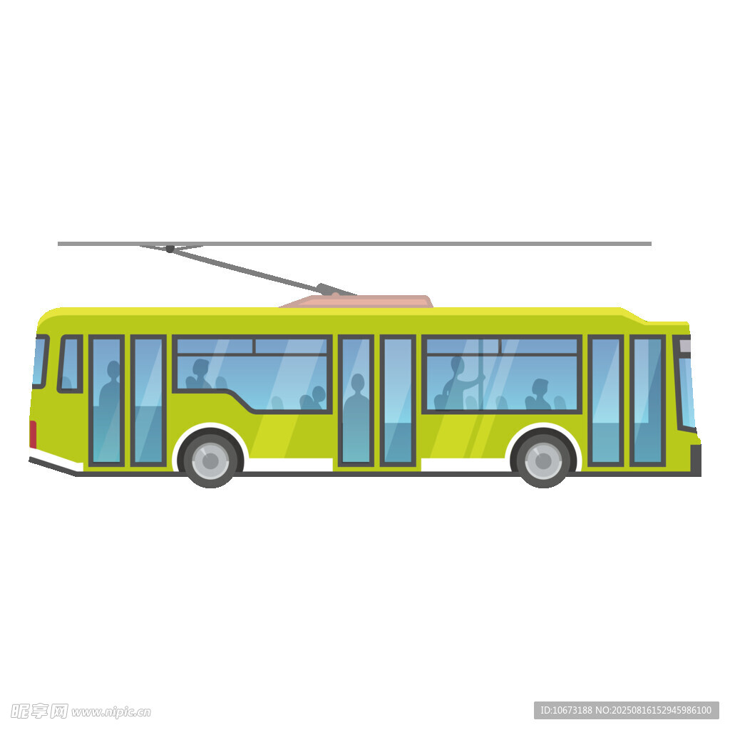 黃色有軌電車(chē)插畫(huà)