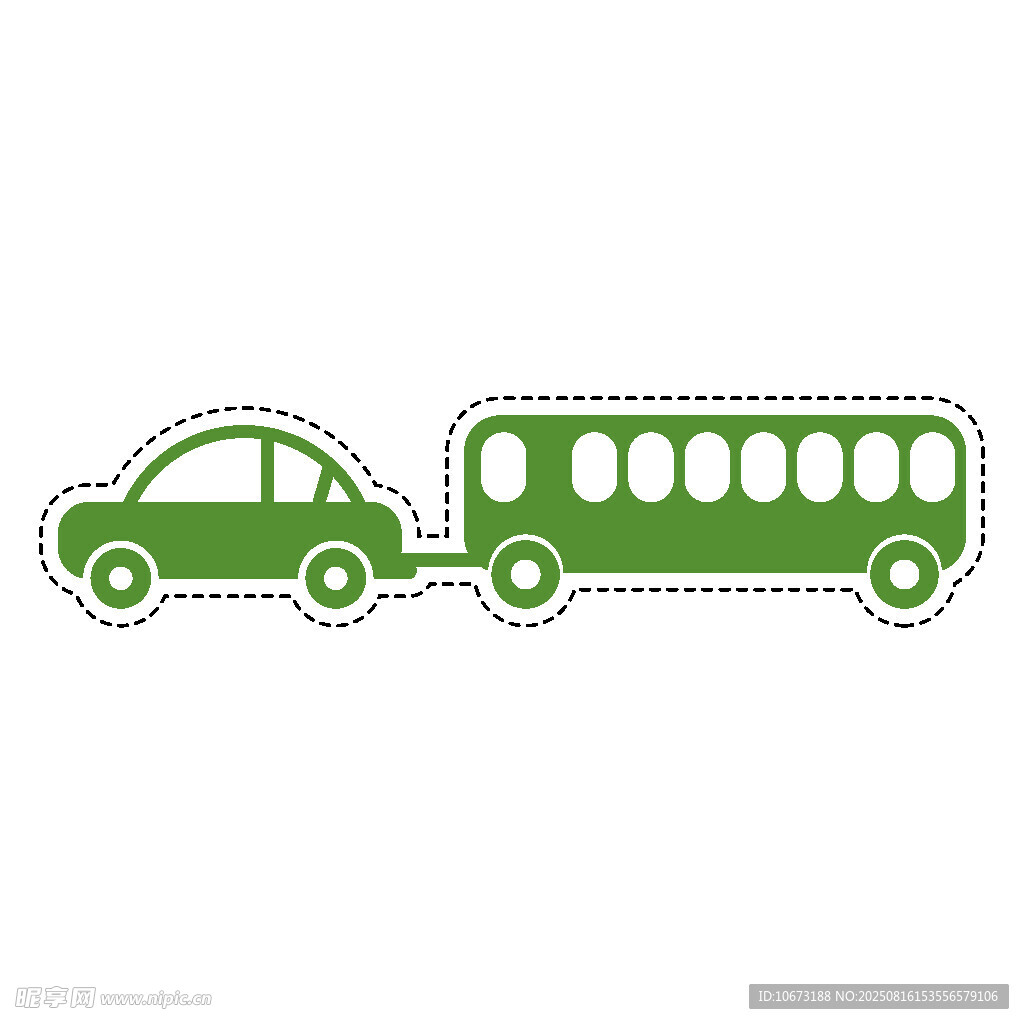 汽車拖掛巴士圖標