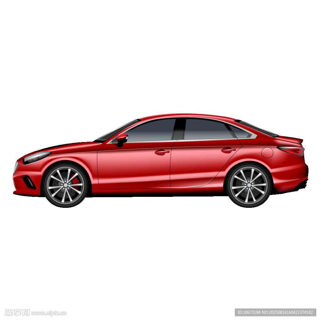紅色時(shí)尚轎車外觀展示