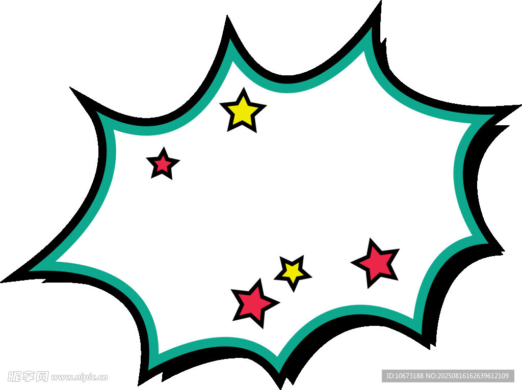 漫畫(huà)風(fēng)格星形邊框圖案