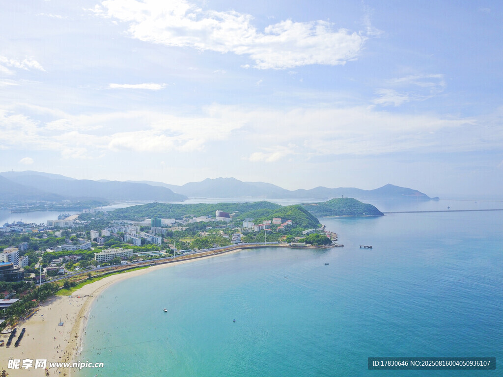 美麗海濱風(fēng)光俯瞰圖