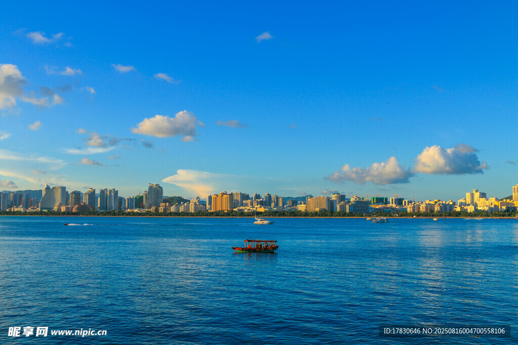 海濱城市美麗天際線景觀