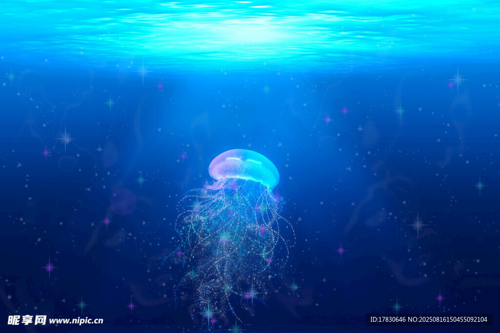 深海中的夢幻水母