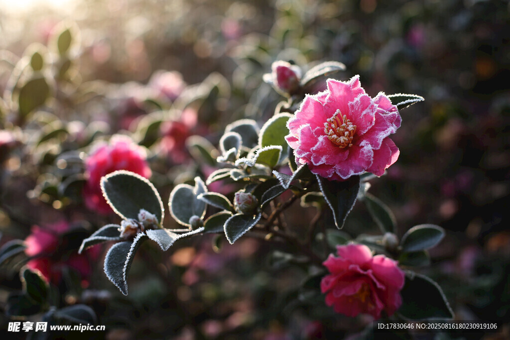 陽(yáng)光下綻放的嬌艷薔薇