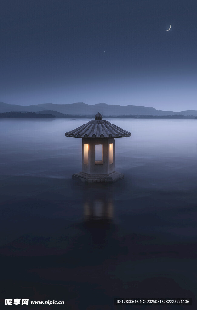 湖畔夜亭