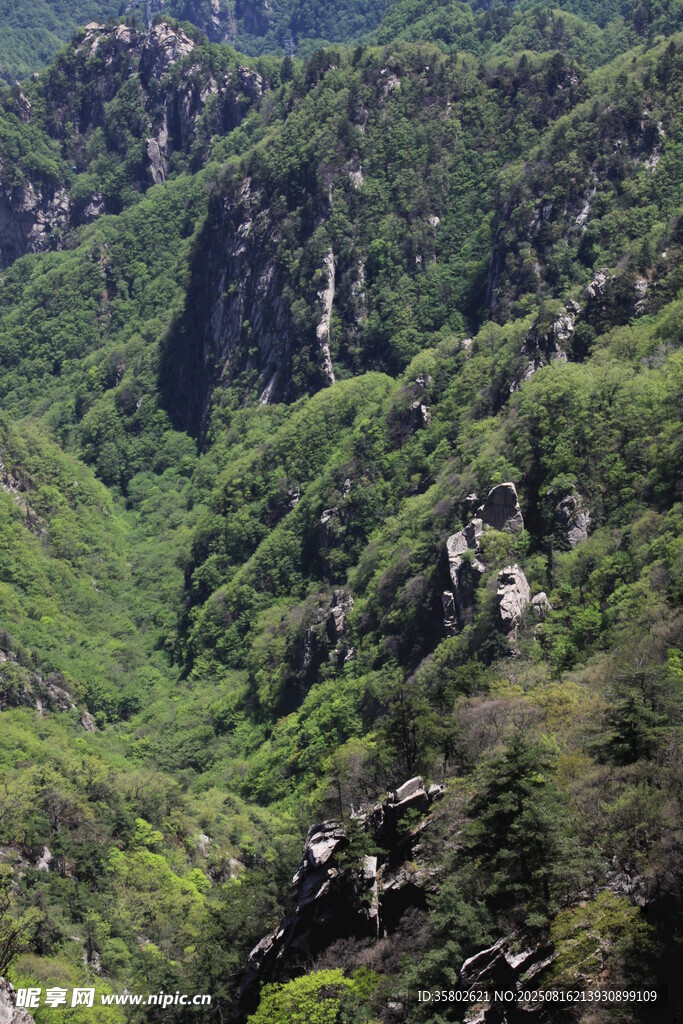 翠綠山巒間的壯美景色