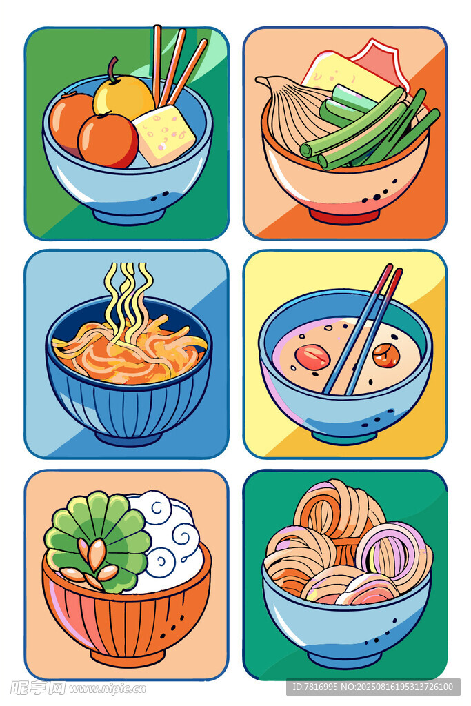 多樣亞洲美食拼盤