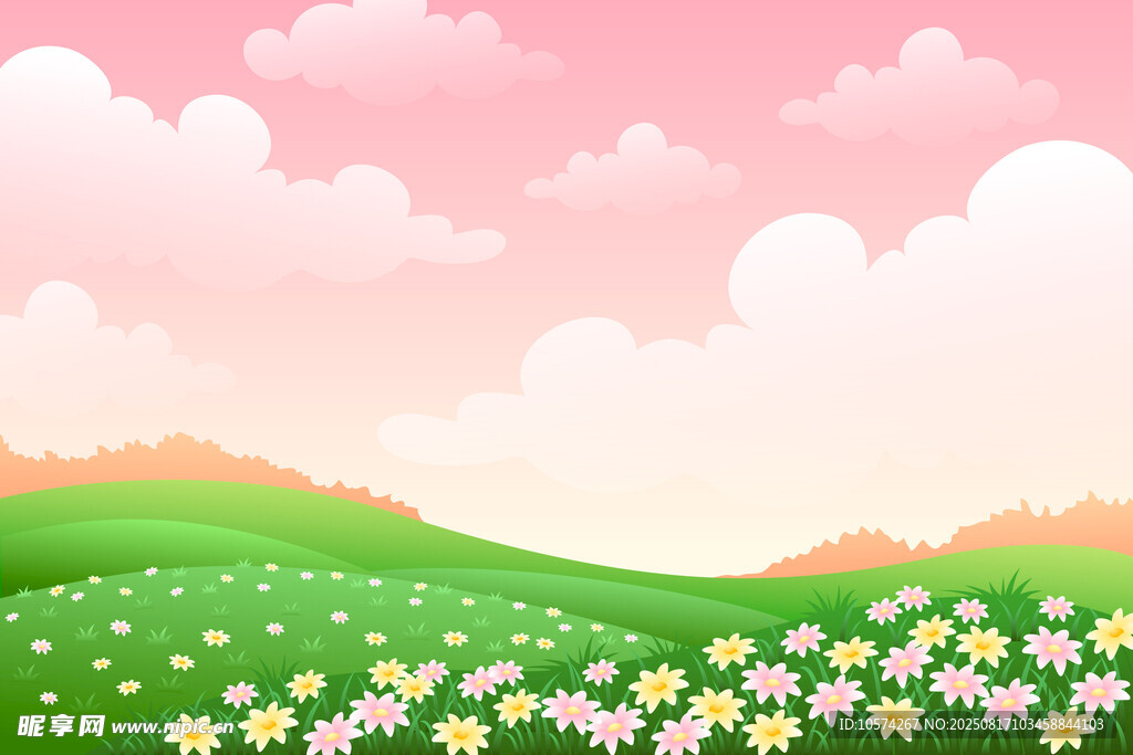 春日花海田園風(fēng)光