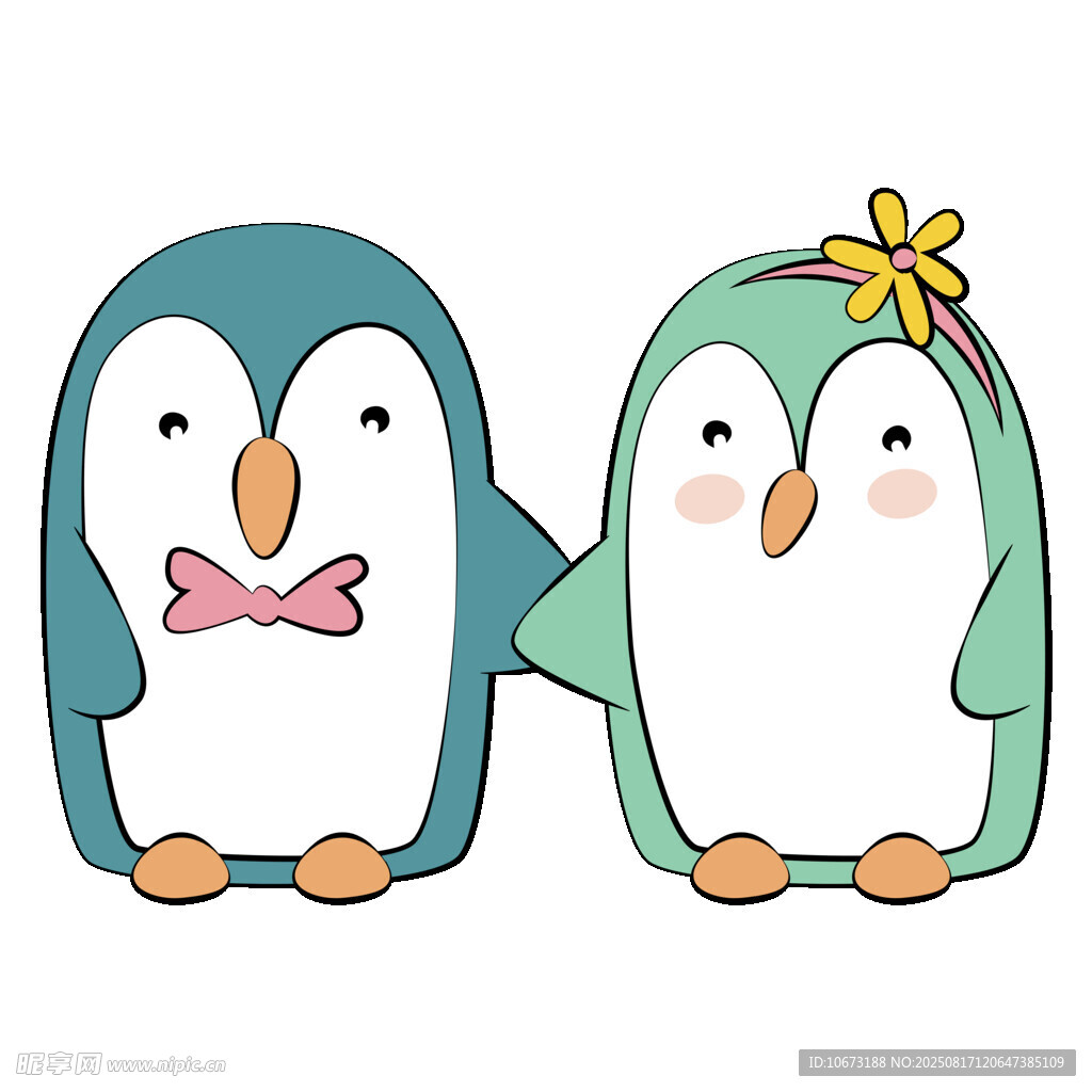 可愛企鵝情侶