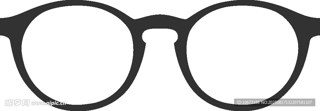 簡約黑色圓形眼鏡
