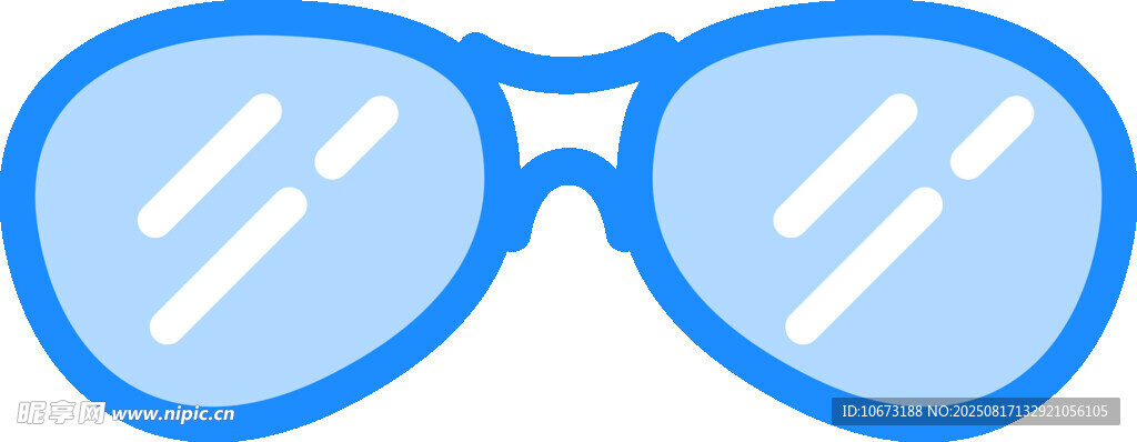 藍(lán)色簡約風(fēng)格眼鏡圖標(biāo)