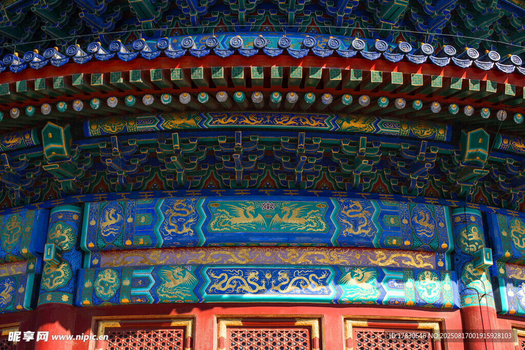 中式古建筑彩繪精美細(xì)節(jié)