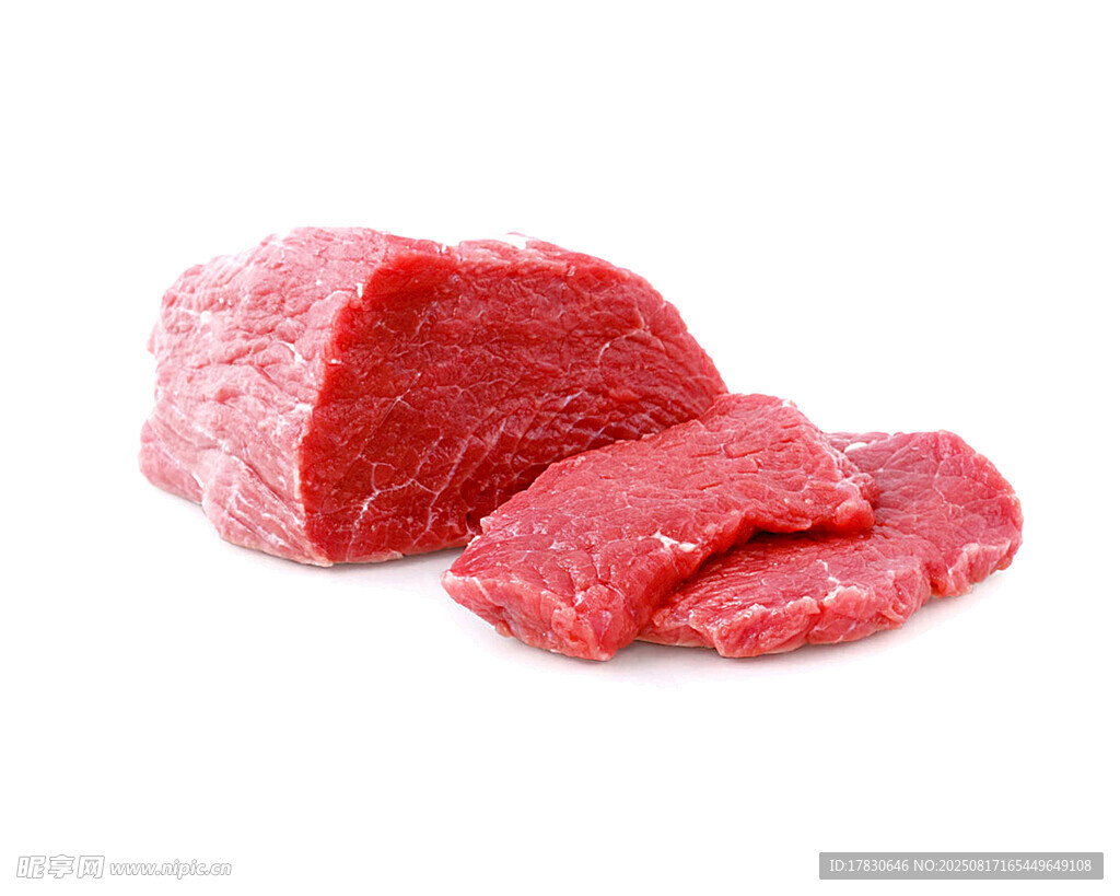 新鮮生牛肉切塊展示