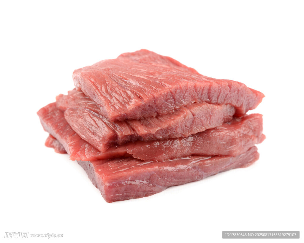 新鮮牛肉堆疊