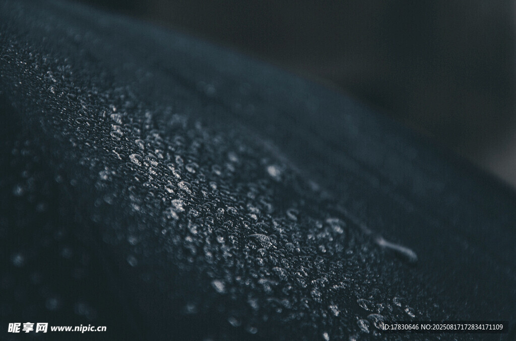 汽車表面的雨滴特寫