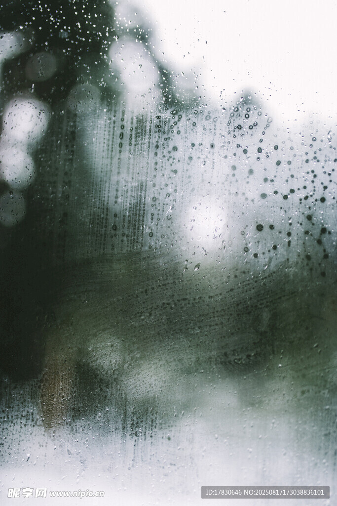 雨中模糊車窗景象