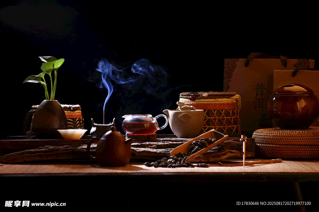中式禪意茶席靜物擺件