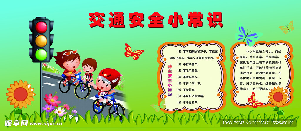 交通安全小知識宣傳海報