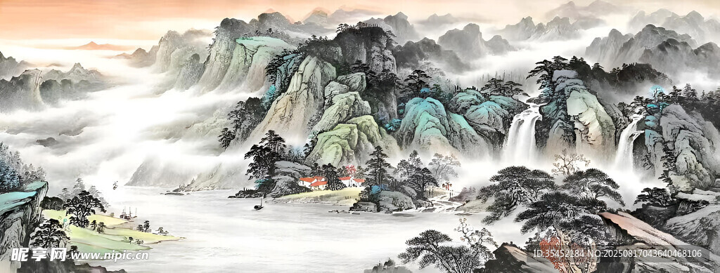 仙山流水圖