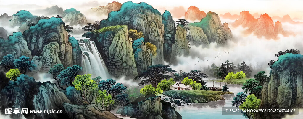 山水日出圖