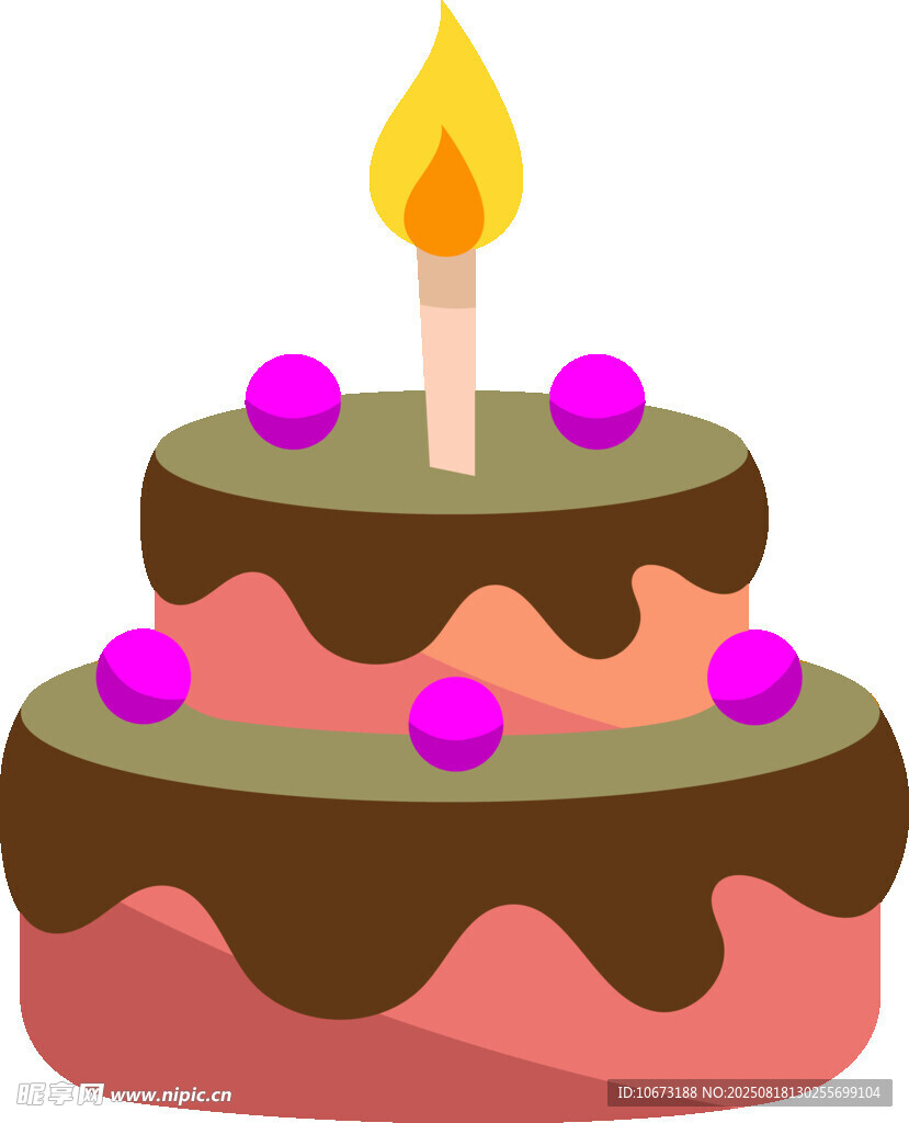 兩層巧克力生日蛋糕