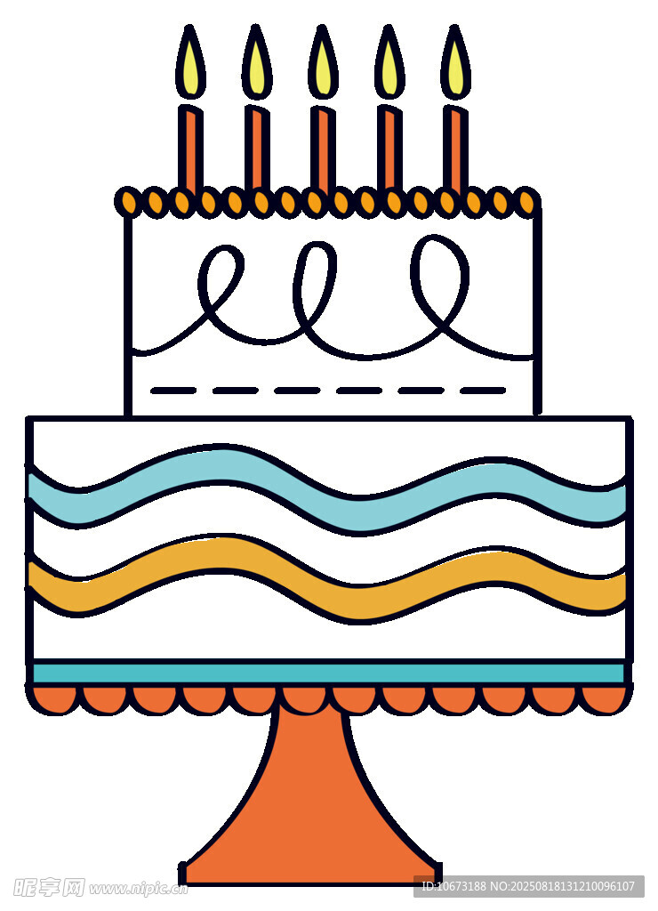 生日蛋糕插畫