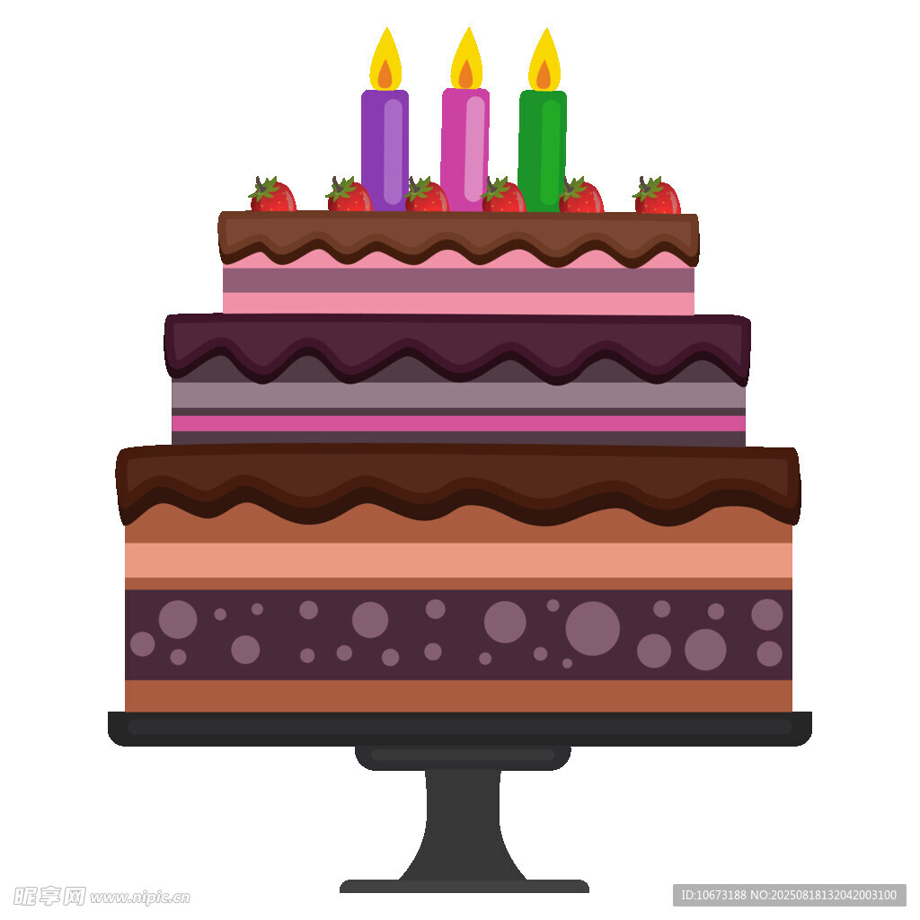 多層巧克力生日蛋糕