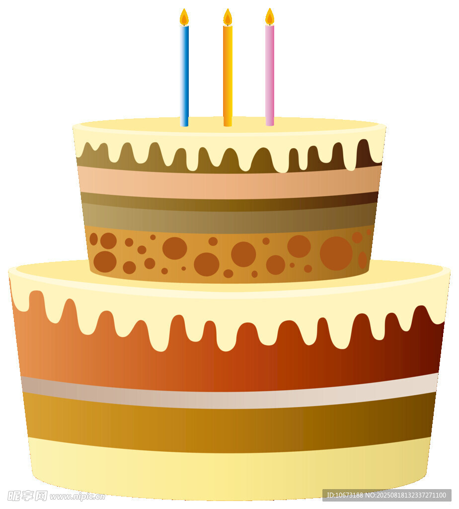 雙層美味生日蛋糕