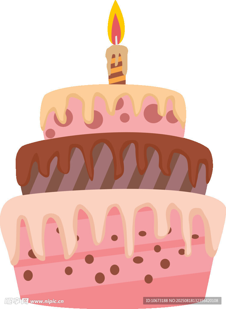 三層美味生日蛋糕