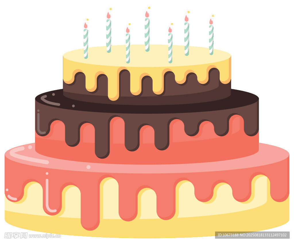 三層美味生日蛋糕