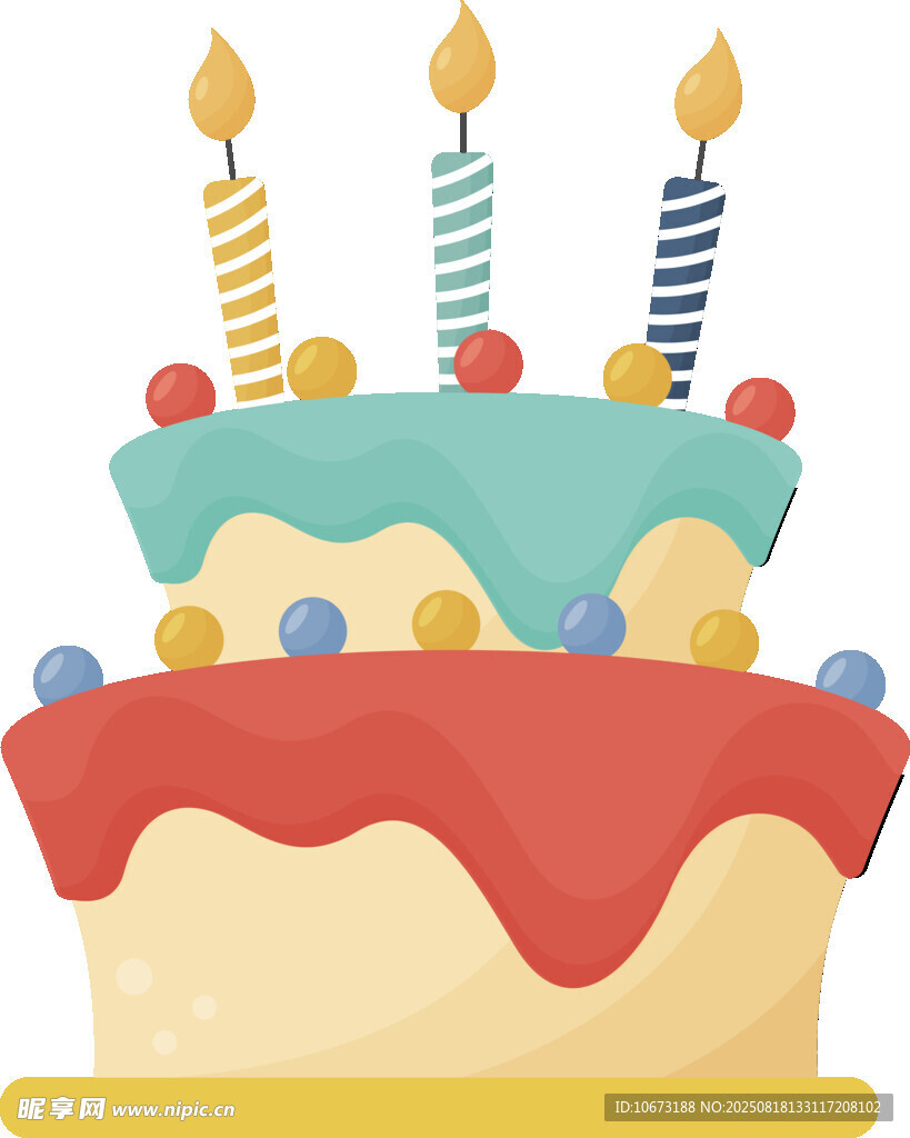 三層美味生日蛋糕