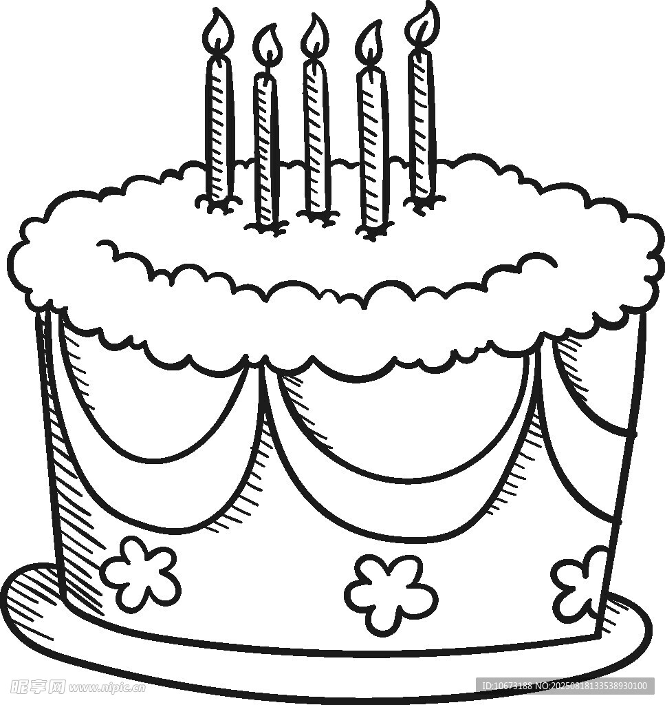 生日蛋糕插畫
